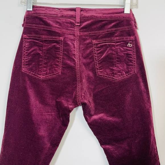 rag & bone Skinny Jeans in Burgundy Velvet Size 26 Revolve Vamp Low Rise Y2K - Picture 8 of 16